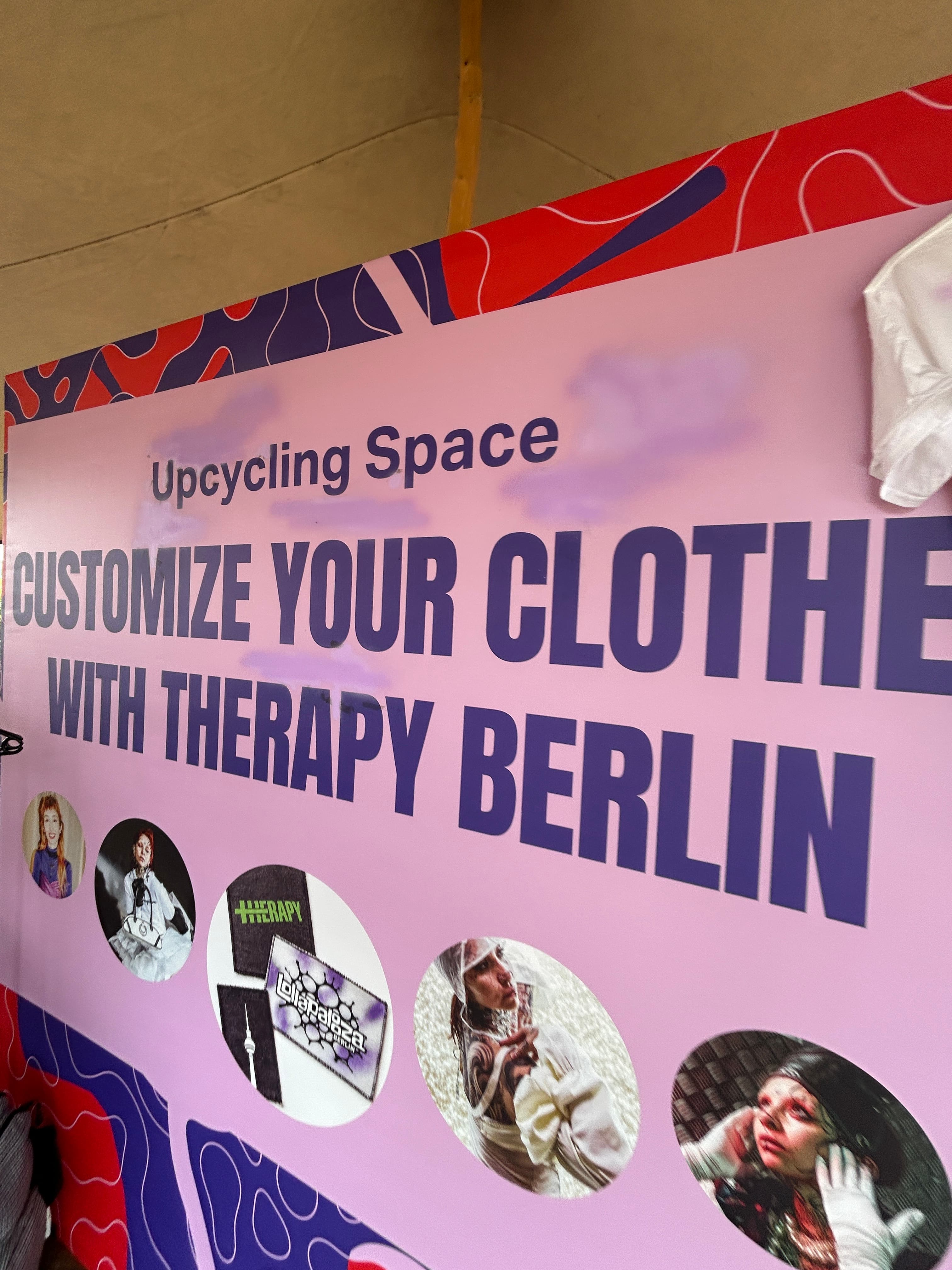 Upcycling Space sign at the festival