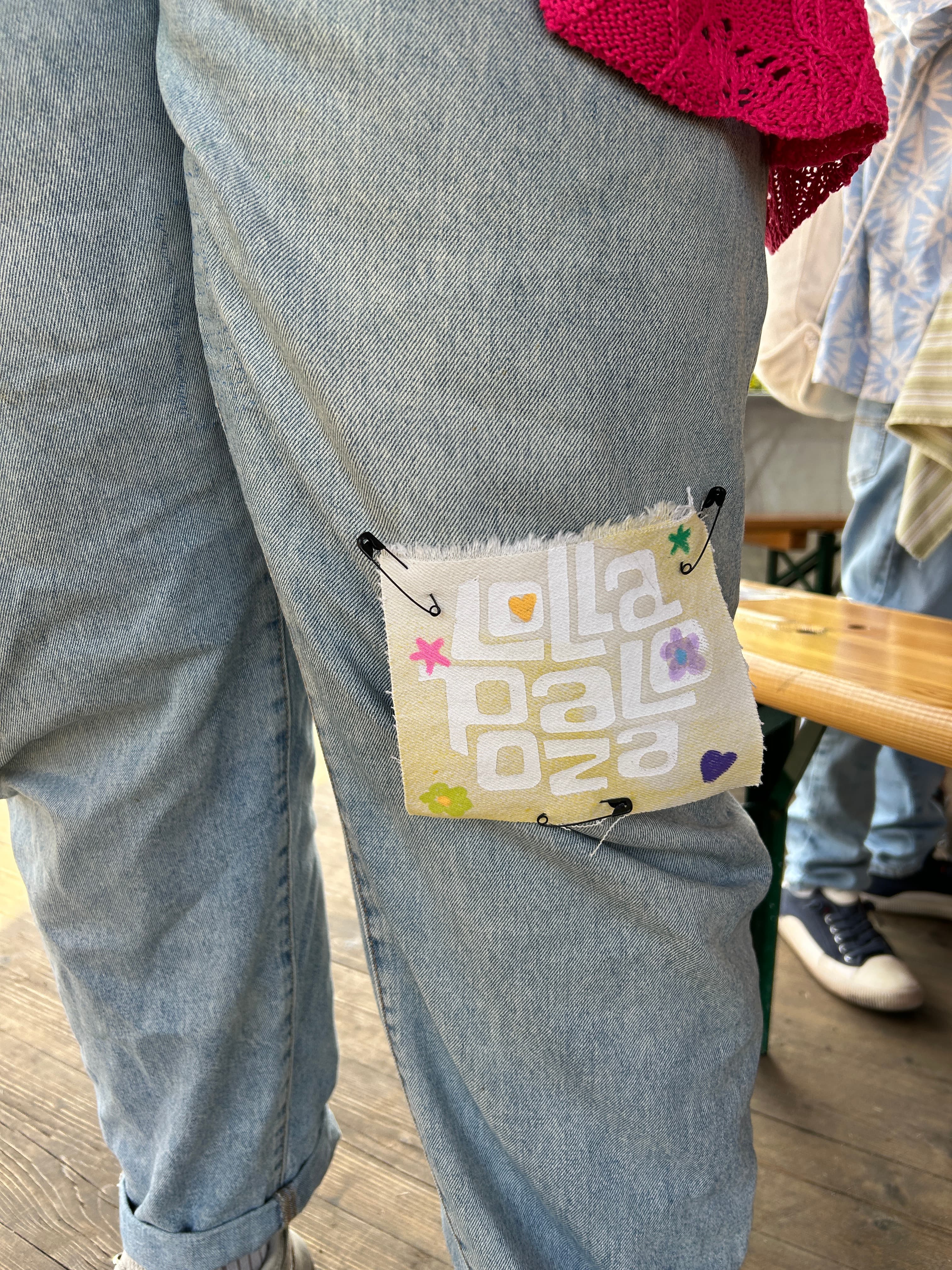 Lollapalooza 2026 patch on denim